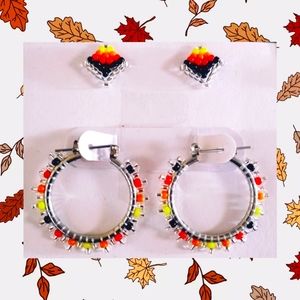 2pc beaded earring set